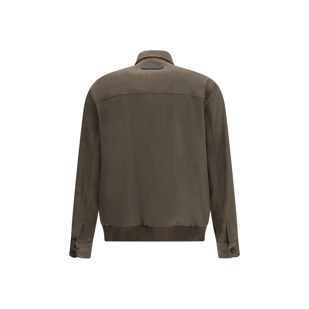 Brioni Bicolor Wool Full-Length Jacket for Men