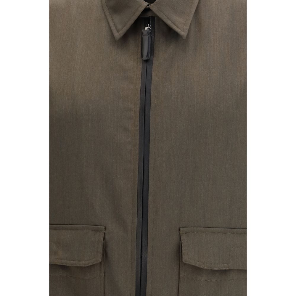 Brioni Bicolor Wool Full-Length Jacket for Men