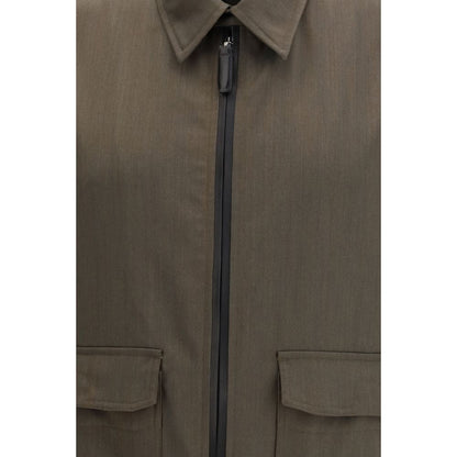 Brioni Bicolor Wollen Jas Tot Op De Grond