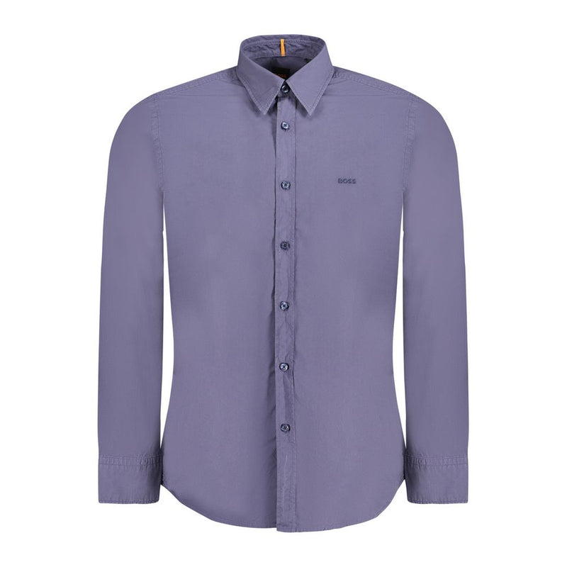 Chemise homme en coton bleu Hugo Boss