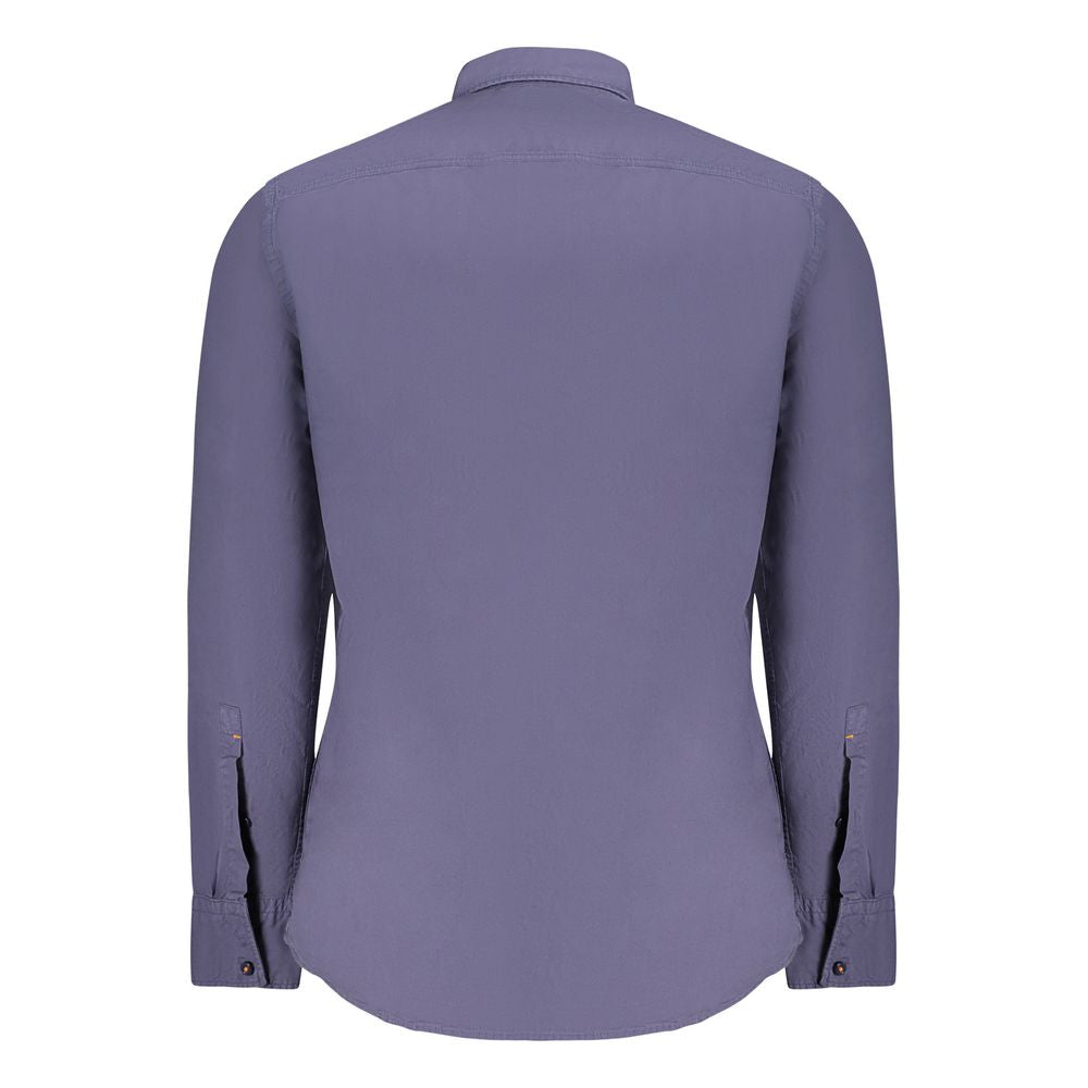 Chemise homme en coton bleu Hugo Boss