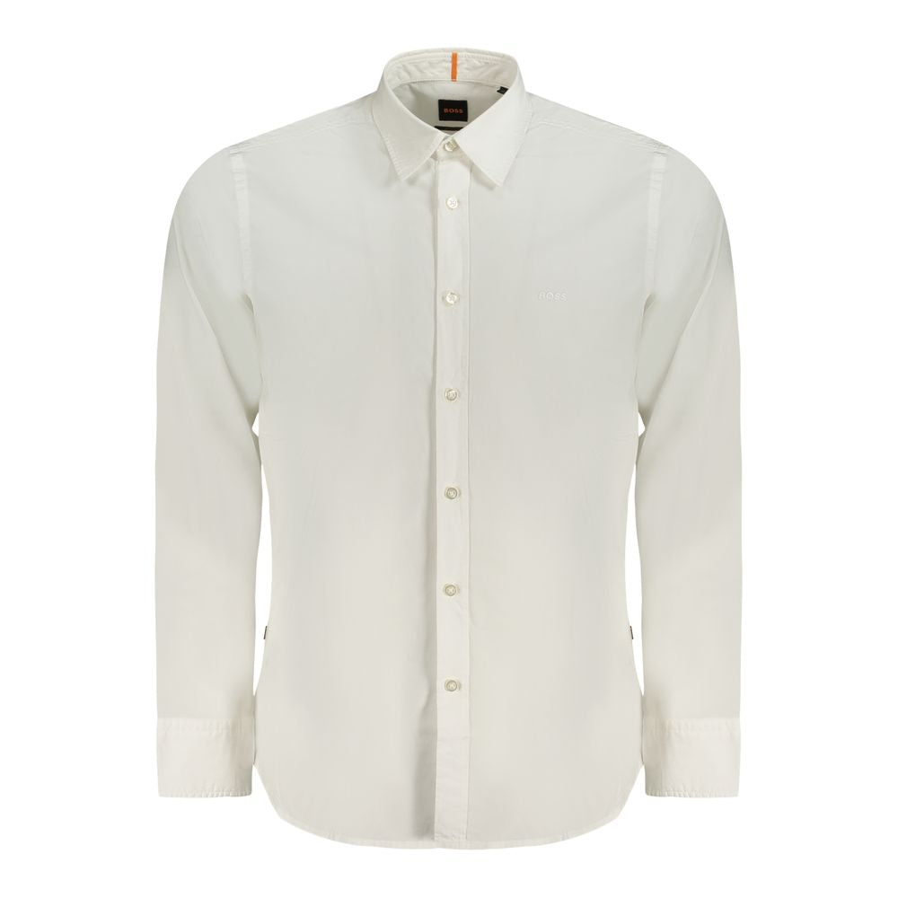Chemise homme en coton blanc Hugo Boss
