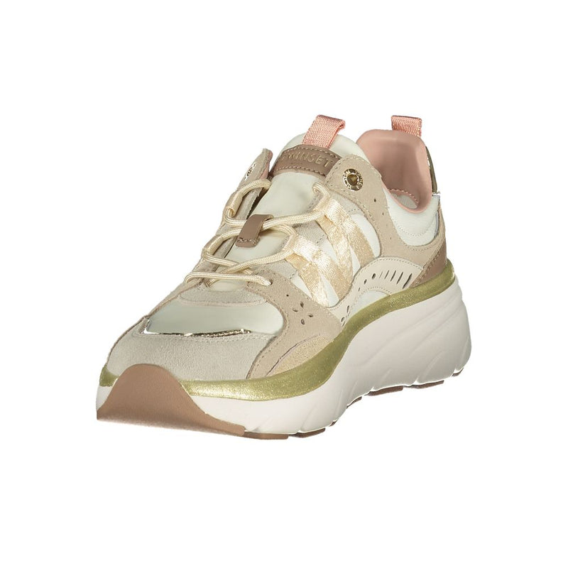 Twinset Beige Polyurethane Women Sneaker - Comfort & Style