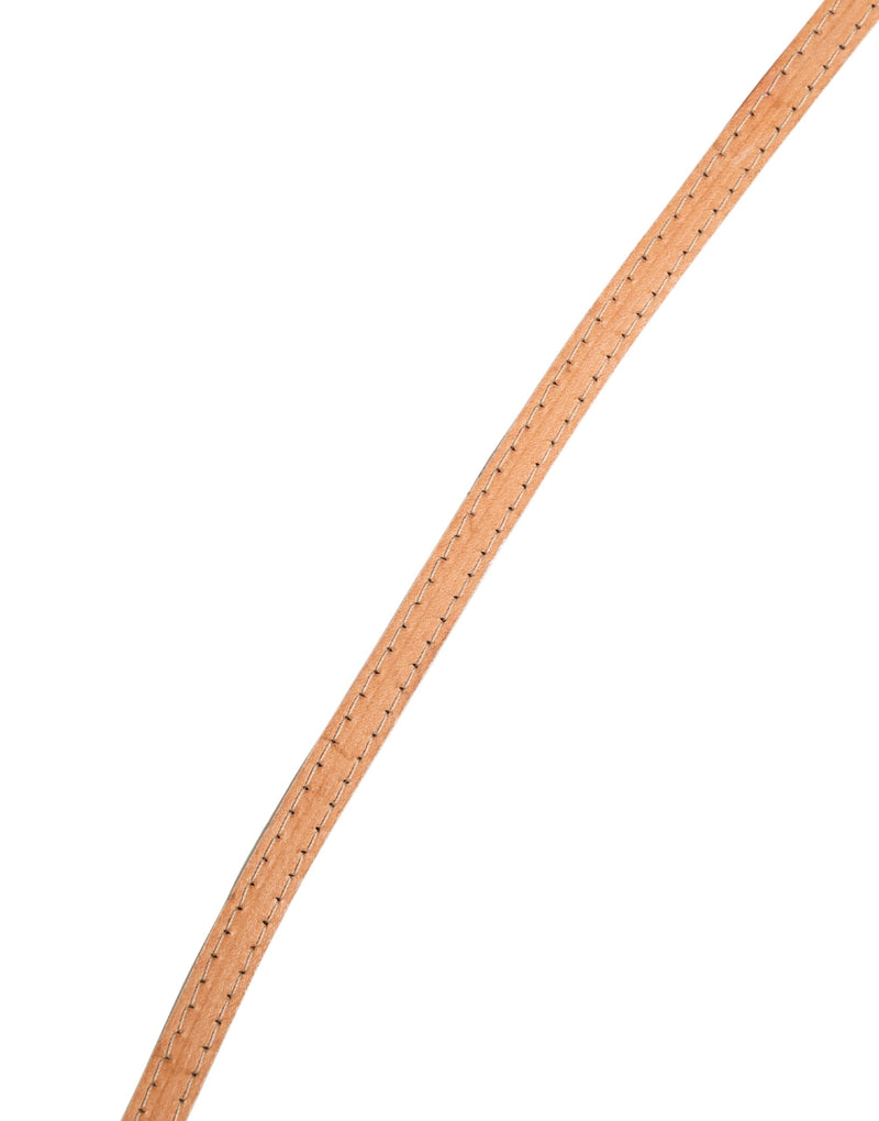 Ermanno Scervino White Leather Skinny Belt with Gold Metal Buckle