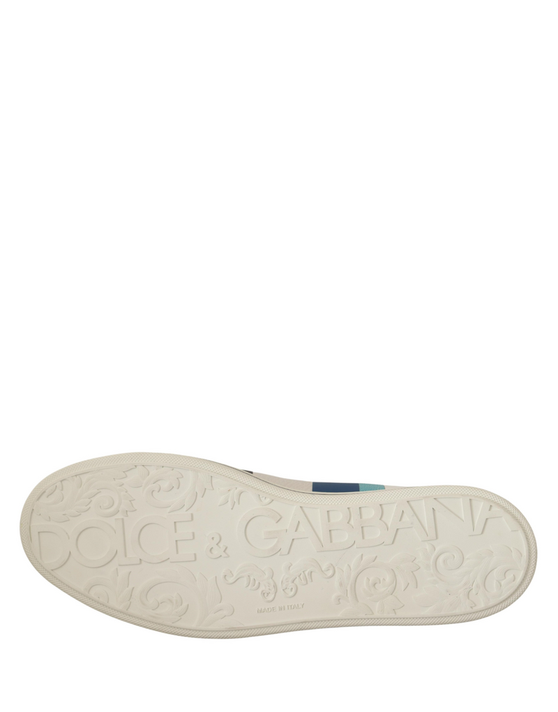 Dolce & Gabbana Multicolor Leather Mid Top Sneakers