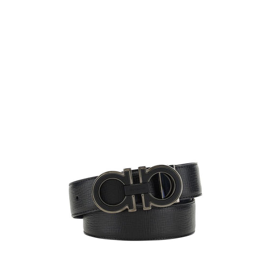 Ferragamo Blauwe Kalfsleren Bos Taurus Regular Riem