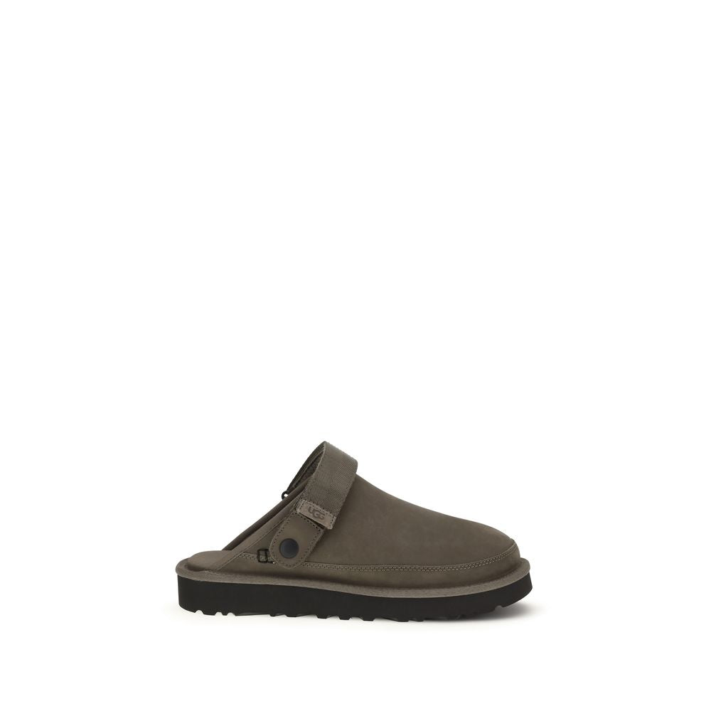 UGG Brown Calf Leather Bos Taurus Mules for Men - Stylish Comfort