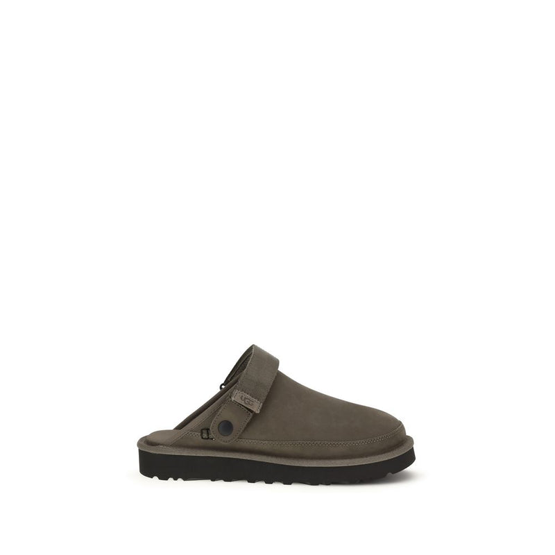 UGG Brown Calf Leather Bos Taurus Mules for Men - Stylish Comfort