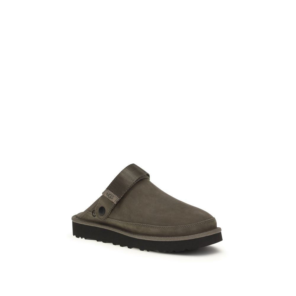 UGG Brown Calf Leather Bos Taurus Mules for Men - Stylish Comfort