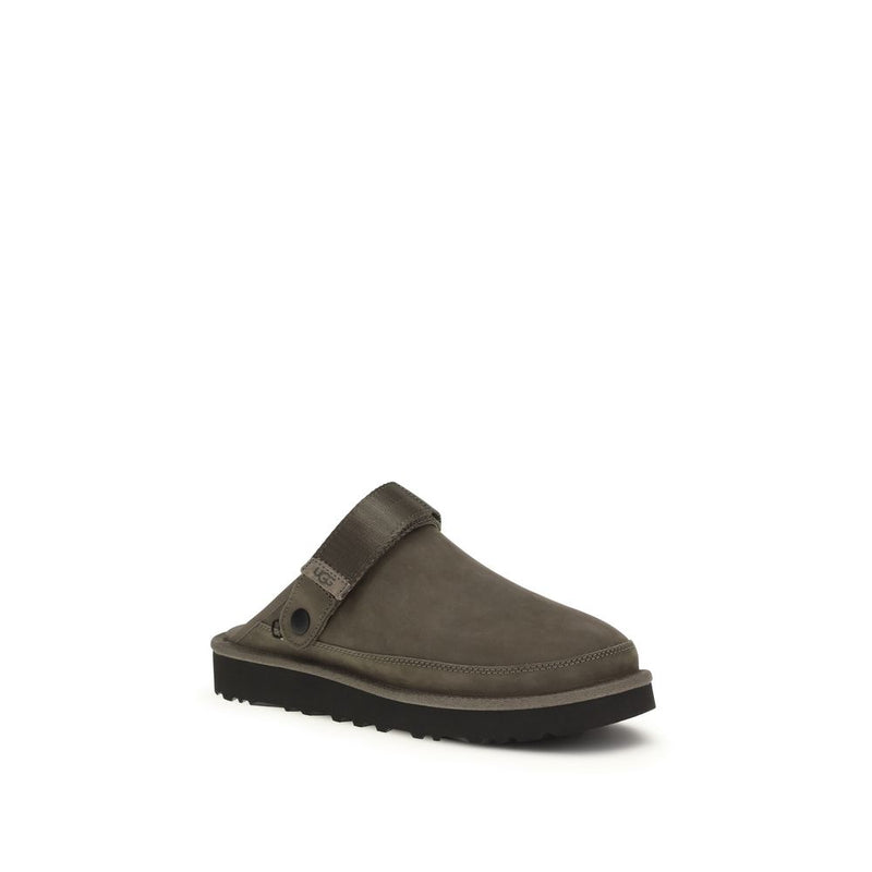 UGG Brown Calf Leather Bos Taurus Mules for Men - Stylish Comfort