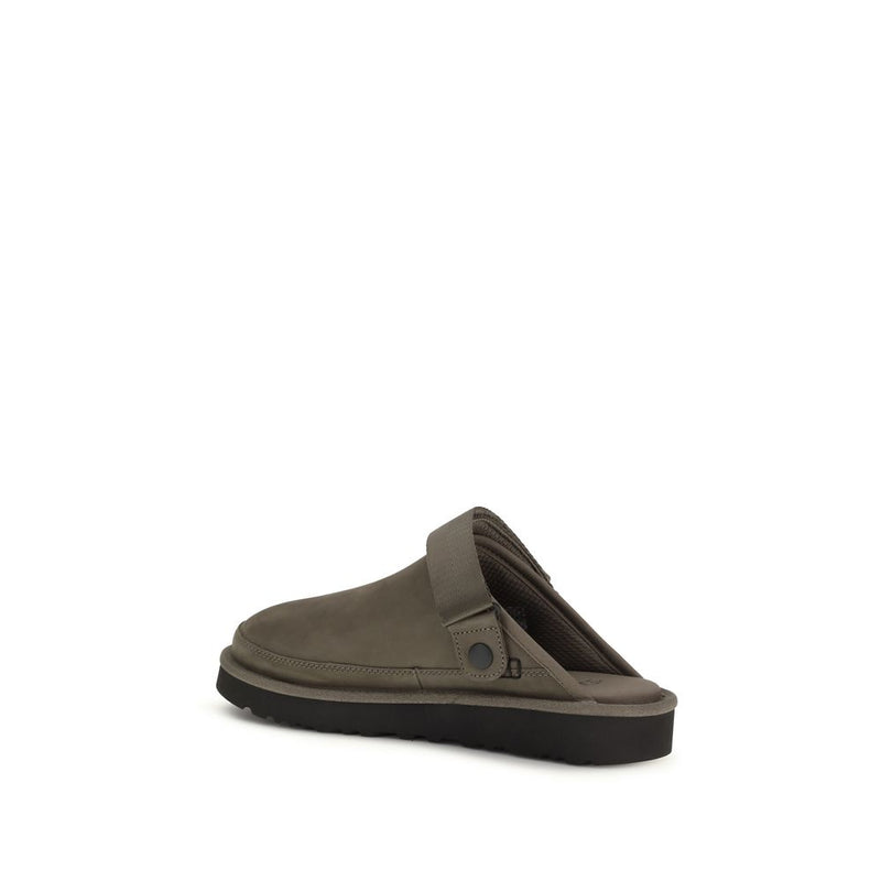 UGG Brown Calf Leather Bos Taurus Mules for Men - Stylish Comfort