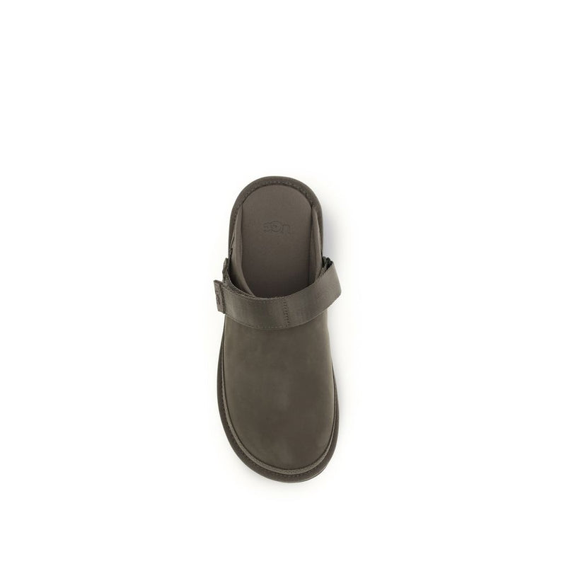 UGG Brown Calf Leather Bos Taurus Mules for Men - Stylish Comfort