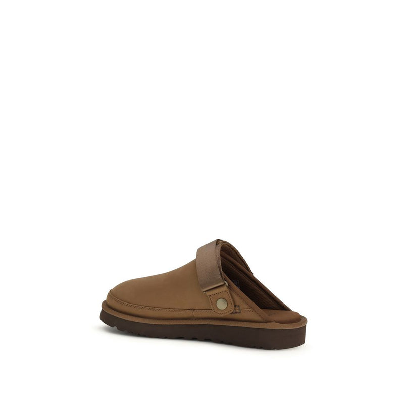 UGG Goldencoast II Brown Calf Leather Mules for Men