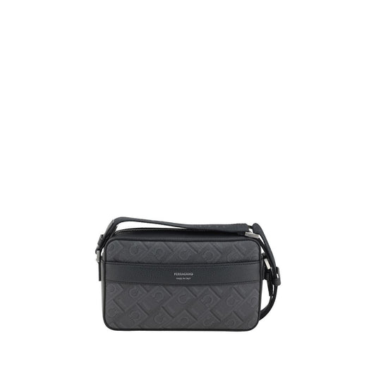 Sac bandoulière Ferragamo en polyéthylène noir