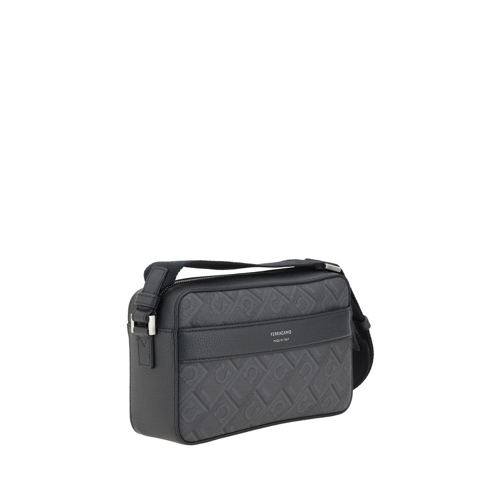 Sac bandoulière Ferragamo en polyéthylène noir