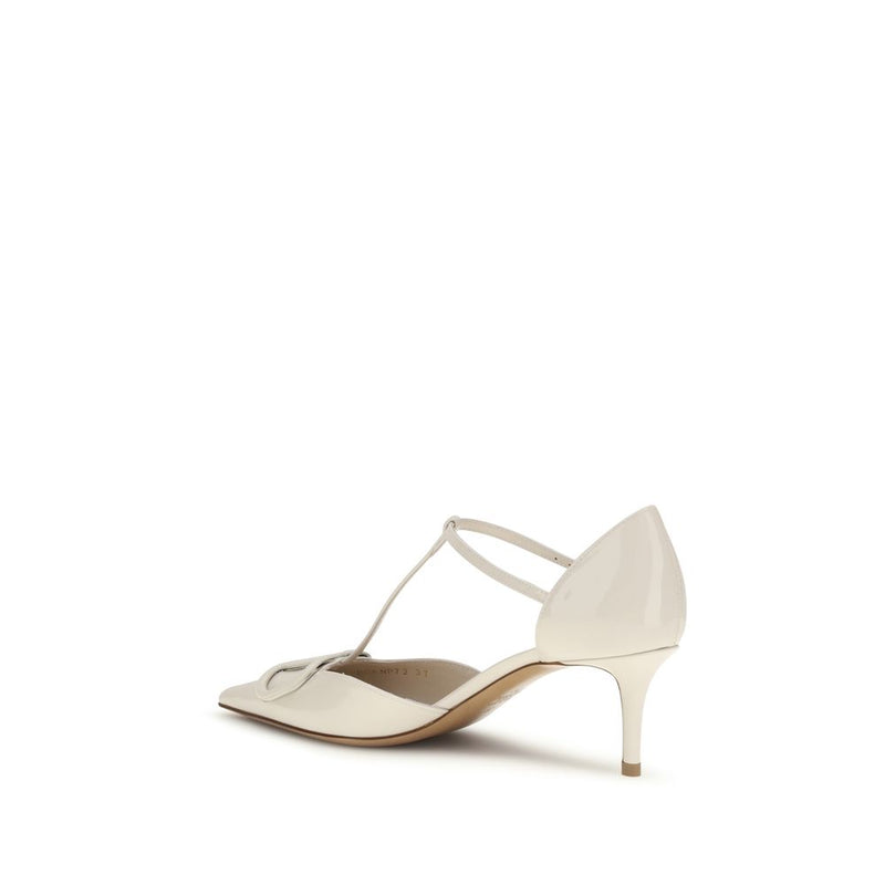 Valentino Garavani Black Calf Leather VLogo Signature Pumps