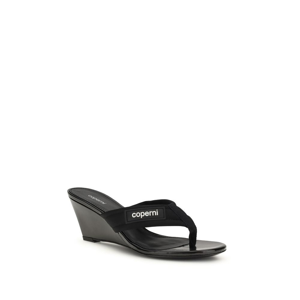 Coperni Black Polyamide Wedge Sandals for Women