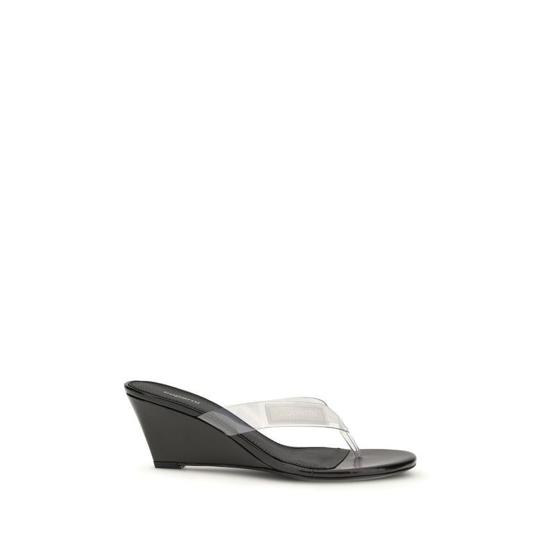 Coperni Black PVC Flip-Flop Sandals - Stylish Summer Essential