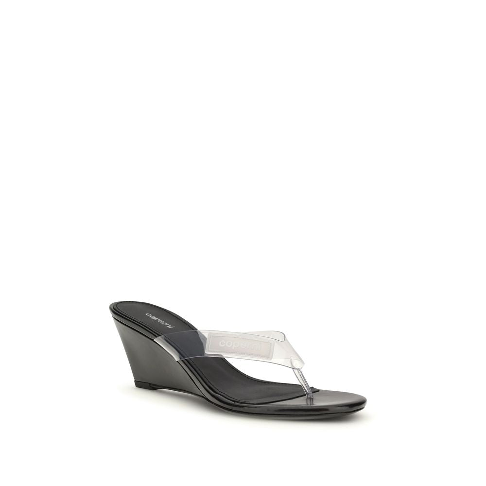 Coperni Black PVC Flip-Flop Sandals - Stylish Summer Essential