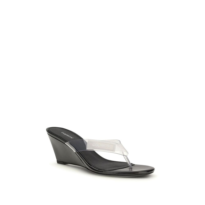 Coperni Black PVC Flip-Flop Sandals - Stylish Summer Essential