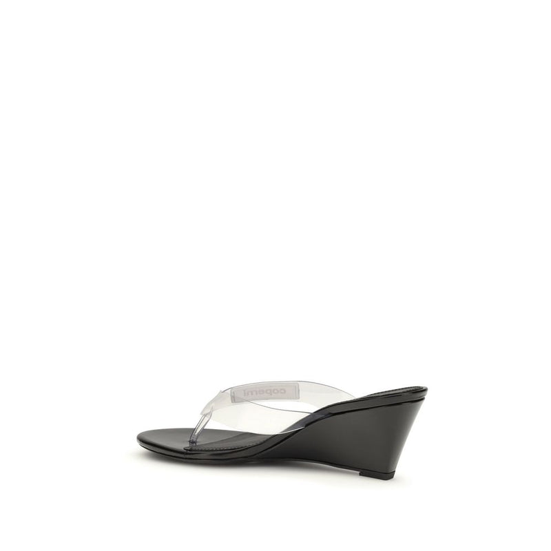 Coperni Black PVC Flip-Flop Sandals - Stylish Summer Essential