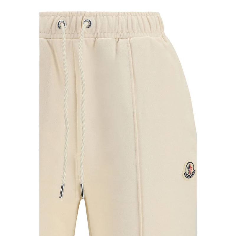 Moncler Beige Cotton Athletic Pants for Women - Comfortable & Stylish