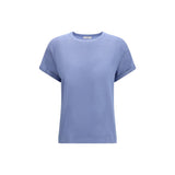 Brunello Cucinelli T-Shirt en Nylon Bleu pour Femme