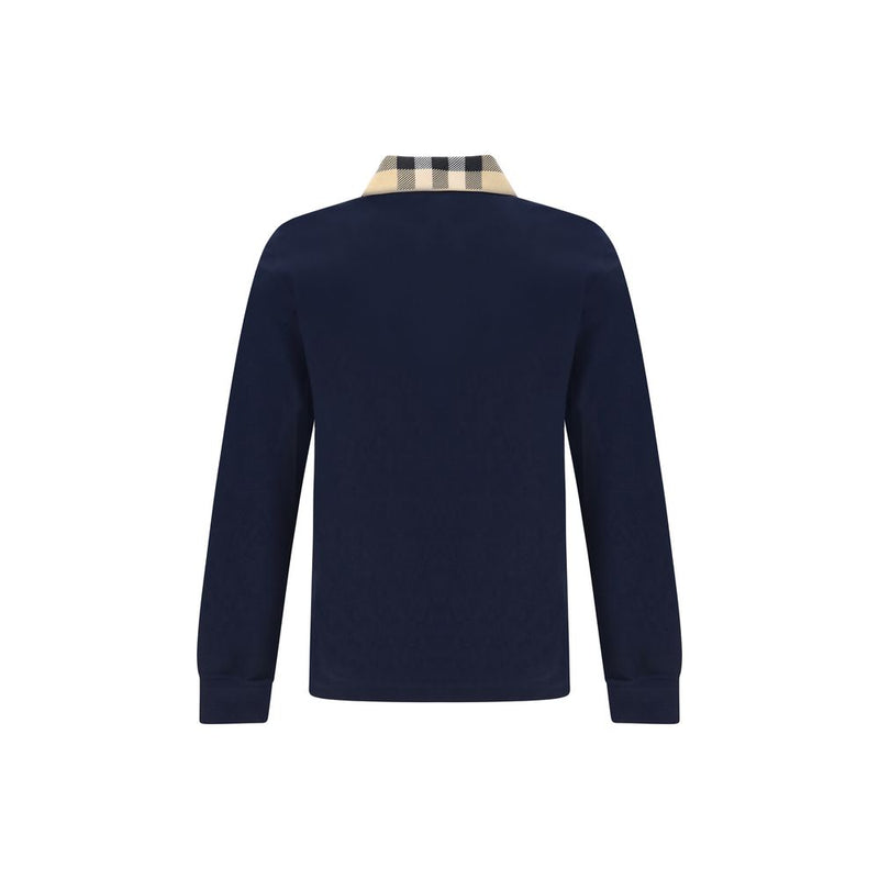 Burberry Blue Cotton Polo Shirt