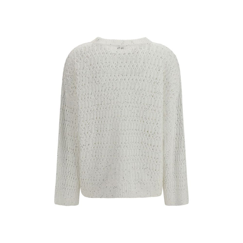 Brunello Cucinelli White Silk Sweatshirt for Women