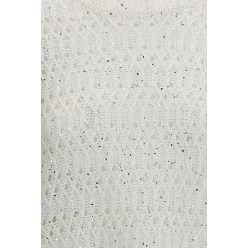 Brunello Cucinelli White Silk Sweatshirt for Women