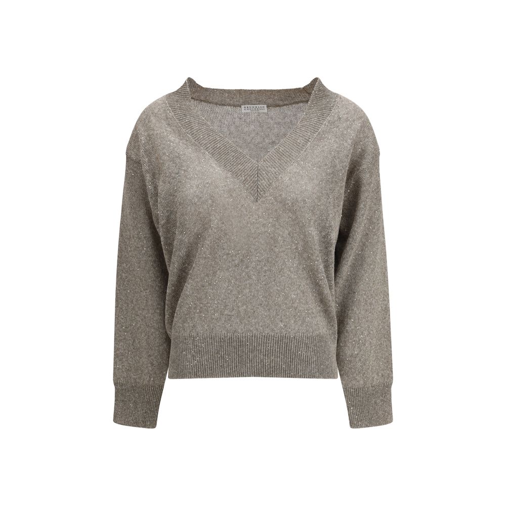 Brunello Cucinelli Brown Linen Sweatshirt for Women