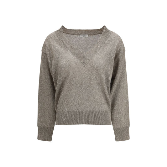 Brunello Cucinelli Brown Linen Sweatshirt for Women
