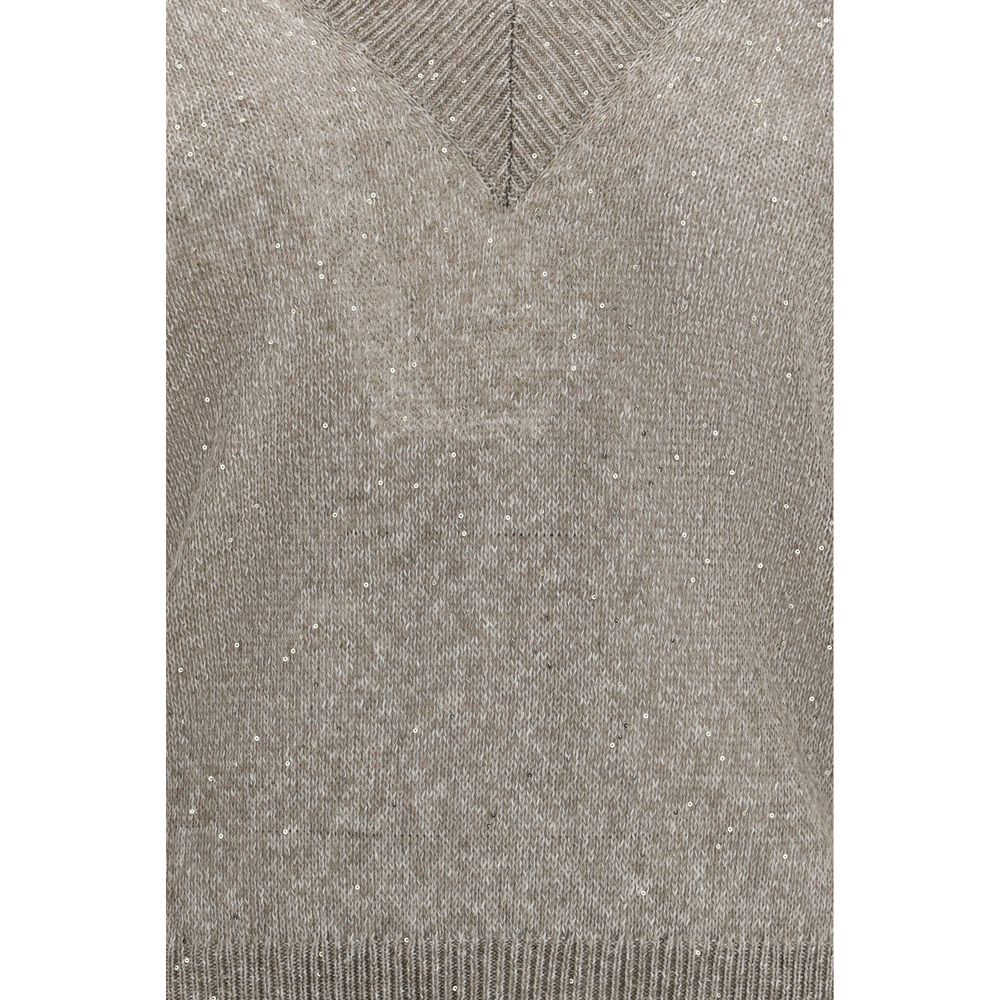 Brunello Cucinelli Brown Linen Sweatshirt for Women