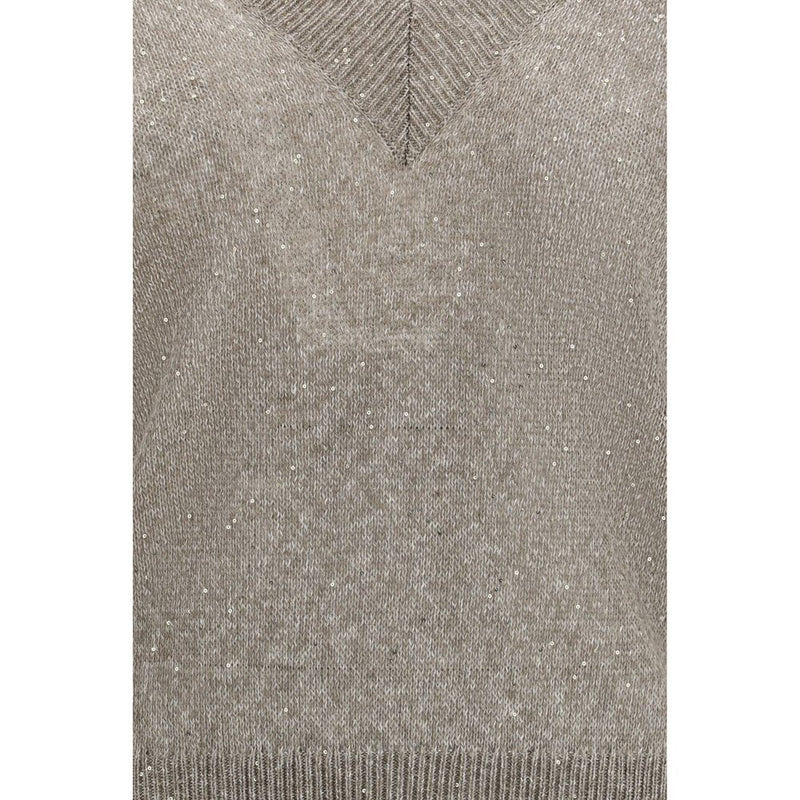 Brunello Cucinelli Brown Linen Sweatshirt for Women