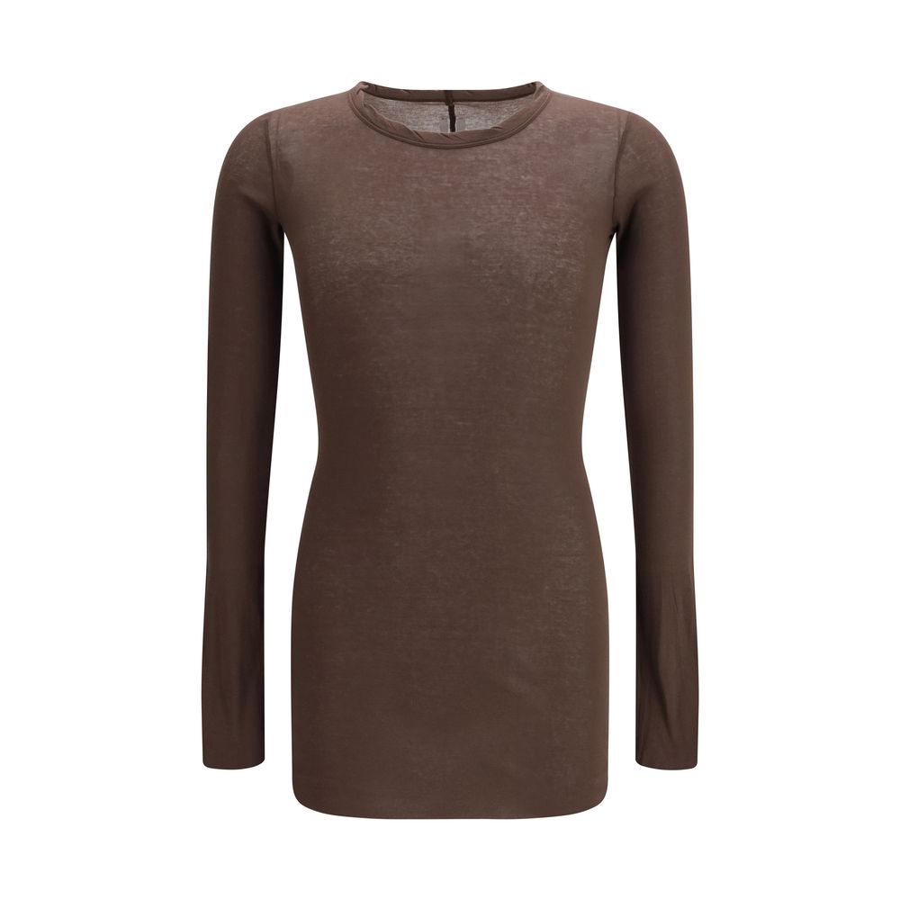 Rick Owens Gray Cotton Long Sleeve Sportswear T-Shirt