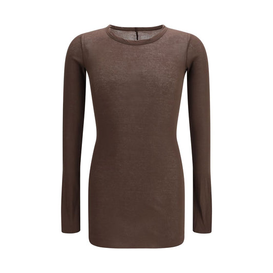 Rick Owens Gray Cotton Long Sleeve Sportswear T-Shirt