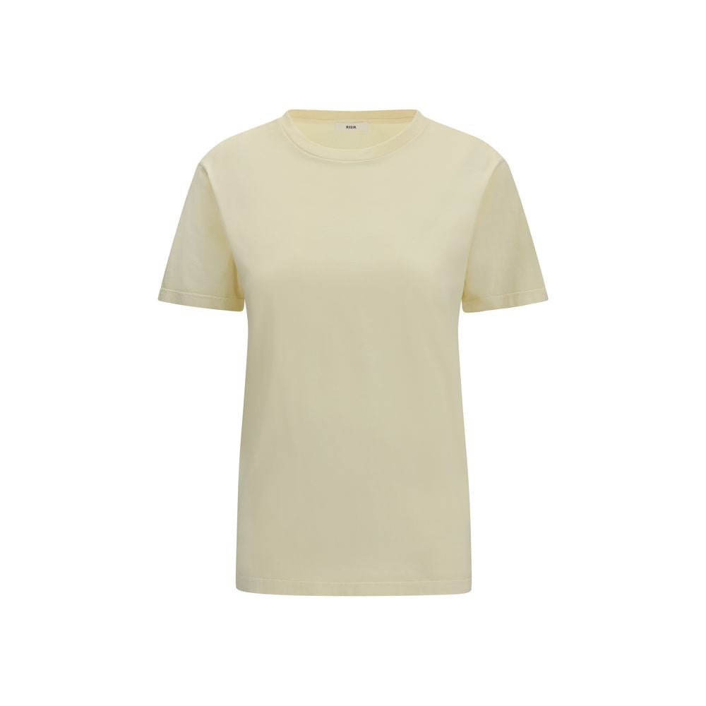 RIER Beige Cotton T-Shirt - Élégance et Confort au Quotidien
