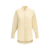 Darkpark Carla Beige Cotton Oversized Dress Shirt