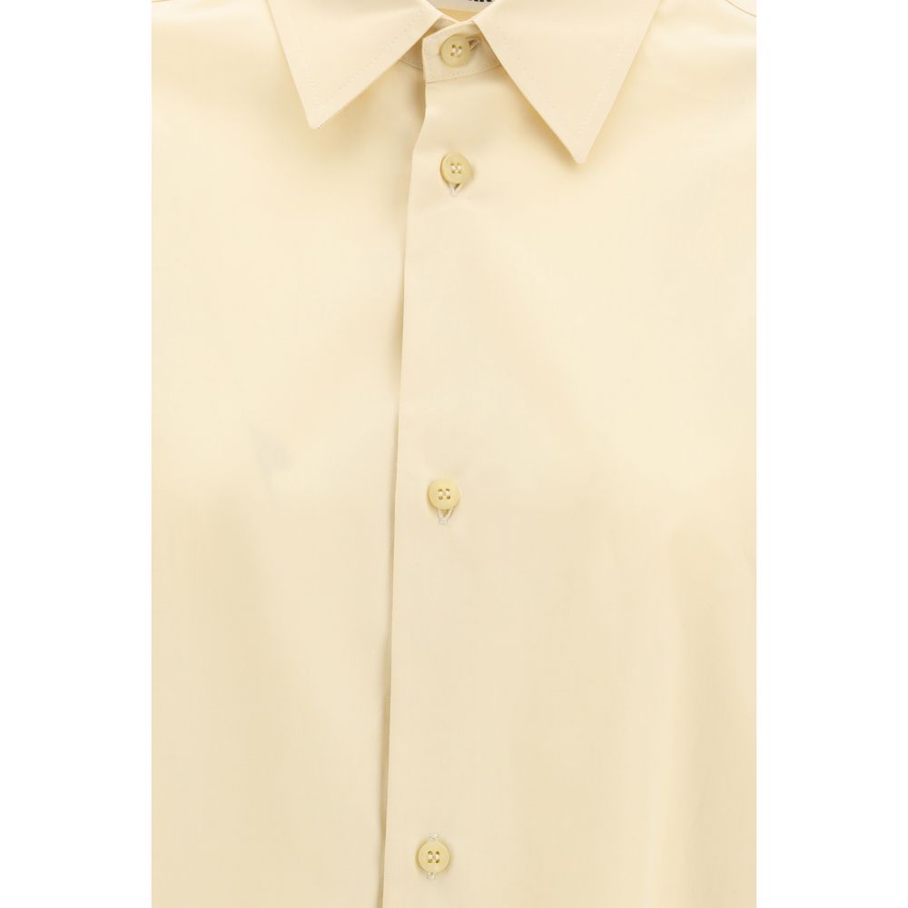 Darkpark Carla Beige Cotton Oversized Dress Shirt