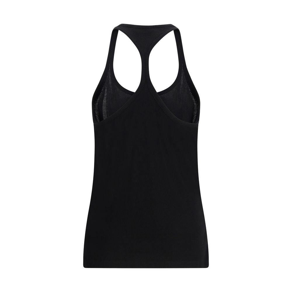 Tom Ford Black Silk Top - Élégant Débardeur en Jersey Côtelé