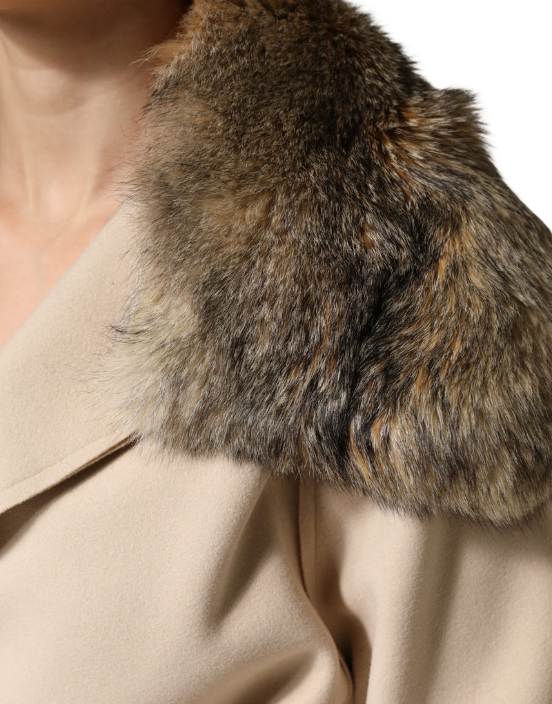 Dolce & Gabbana Écharpe en Fourrure Marron pour Épaule