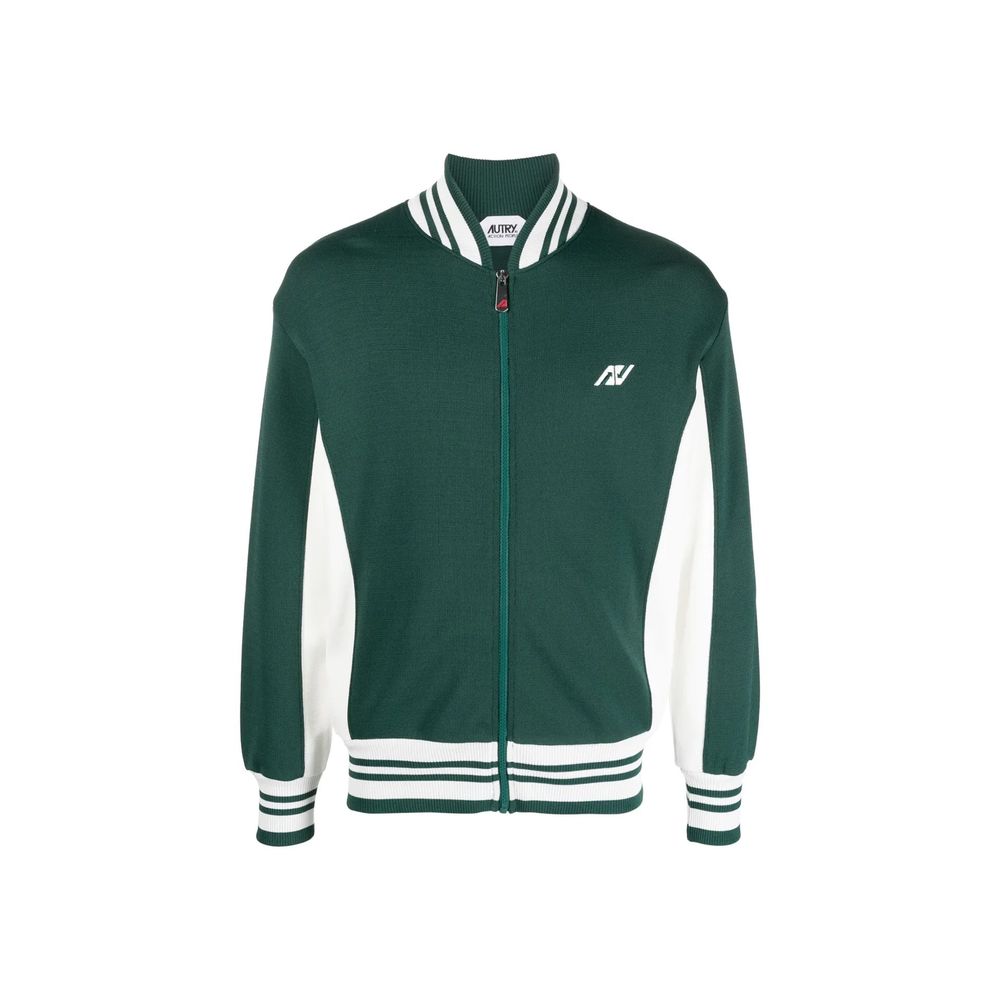 Autry Bicolor Nylon Bomber Jacket for Men