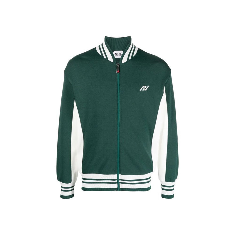 Autry Bicolor Nylon Bomber Jacket for Men