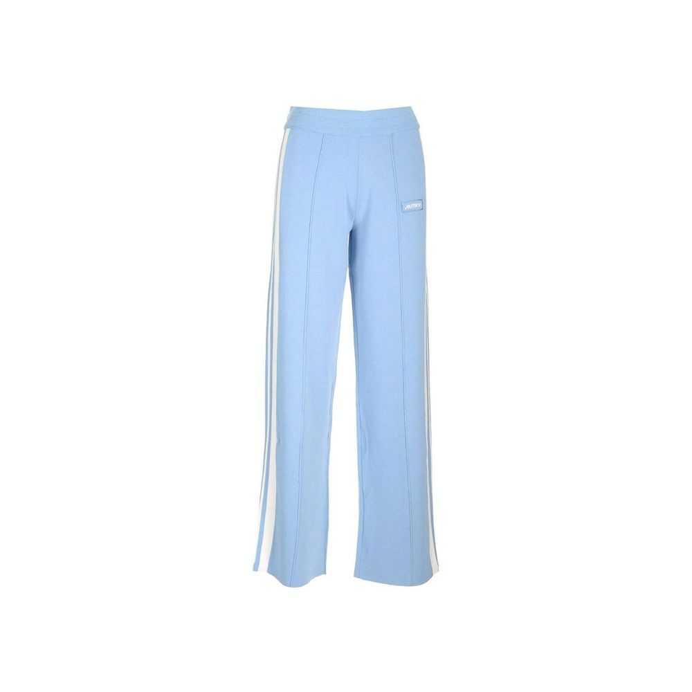 Autry Blue Nylon Joggers - High-Waist Workout Pants for Women