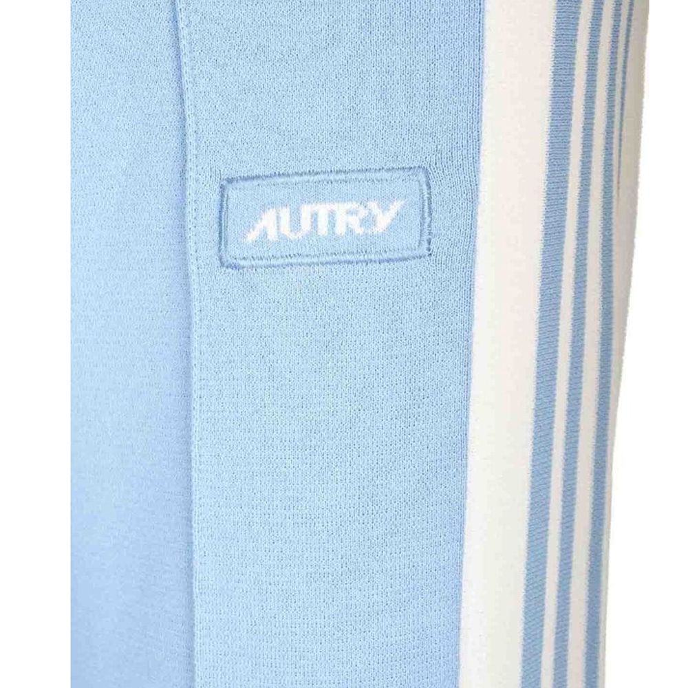 Autry Blue Nylon Joggers - High-Waist Workout Pants for Women