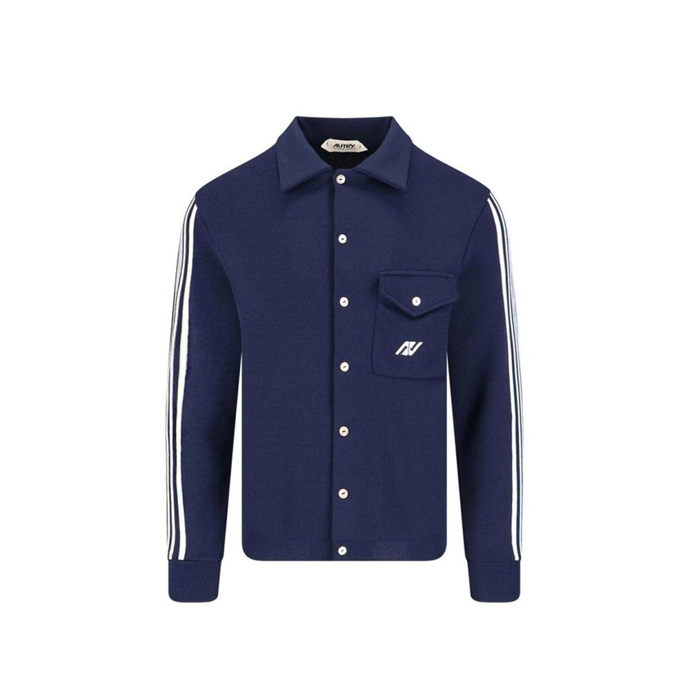 Cardigan en Nylon Bleu Autry pour Hommes