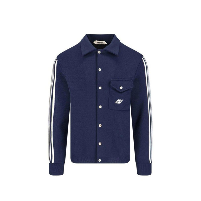 Autry Blue Nylon Cardigan for Men