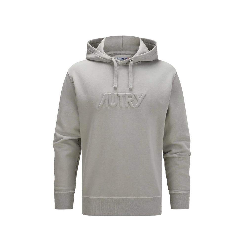 Autry Gray Cotton Hoodie for Men