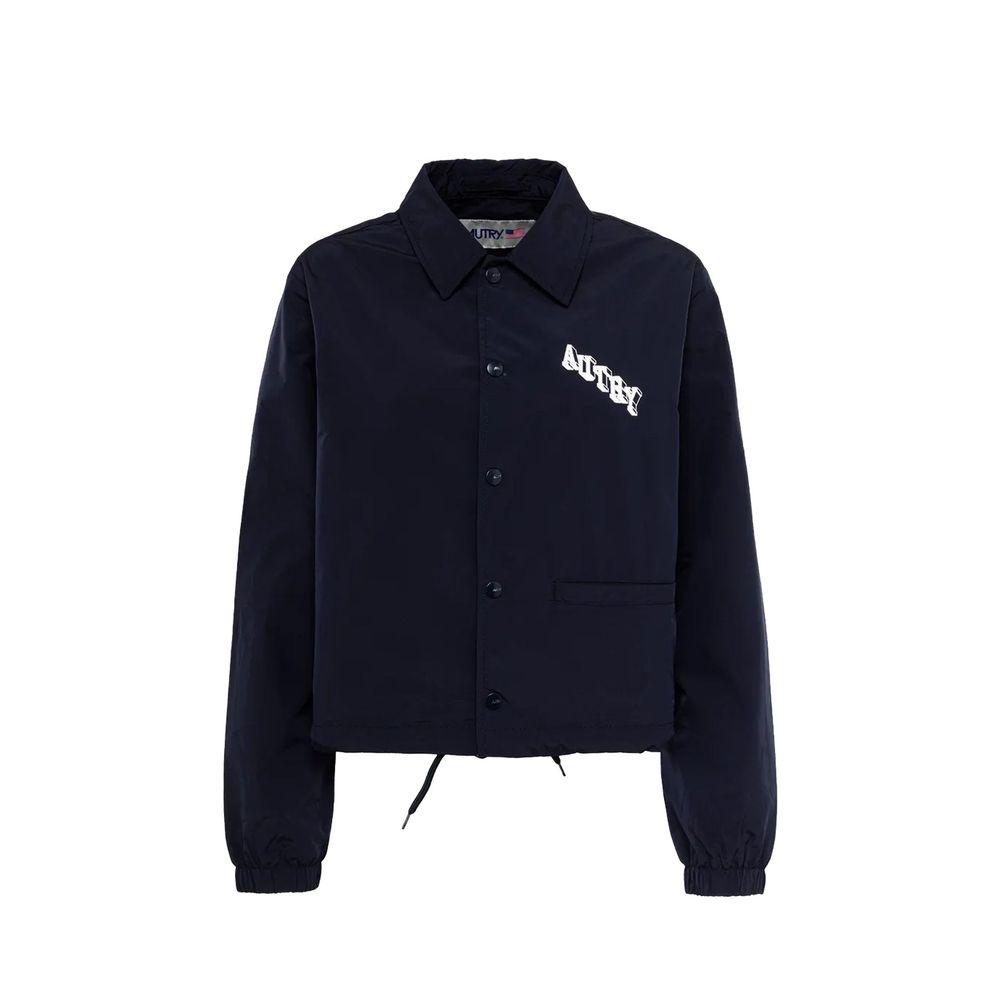 Autry Blue Polyester Full-Length Jacket for Women