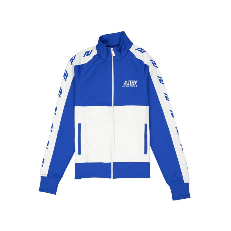 Autry Blue Cotton Full-Length Jacket for Men